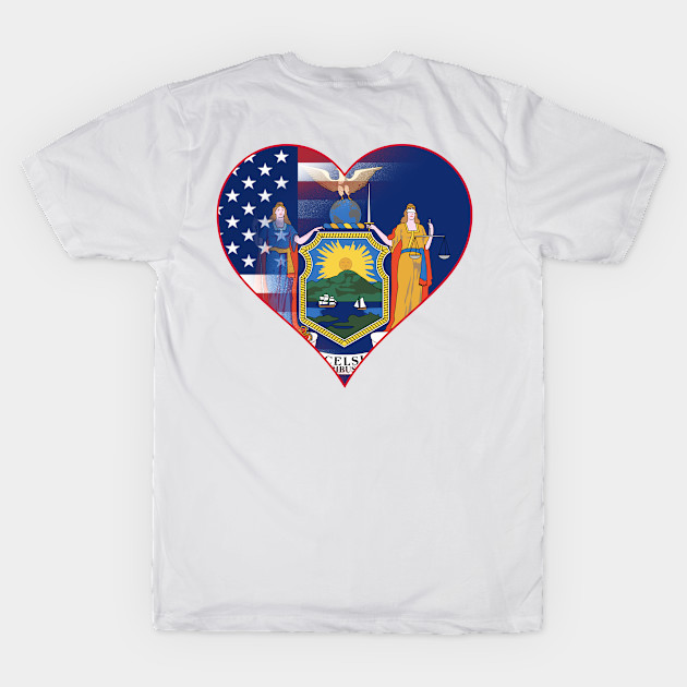 New York and American Flag Fusion Design by Gsallicat